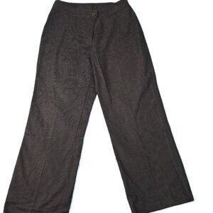 Northern Reflections High Rise  Straight Leg Light Cotton Jacquard Pants Size 10